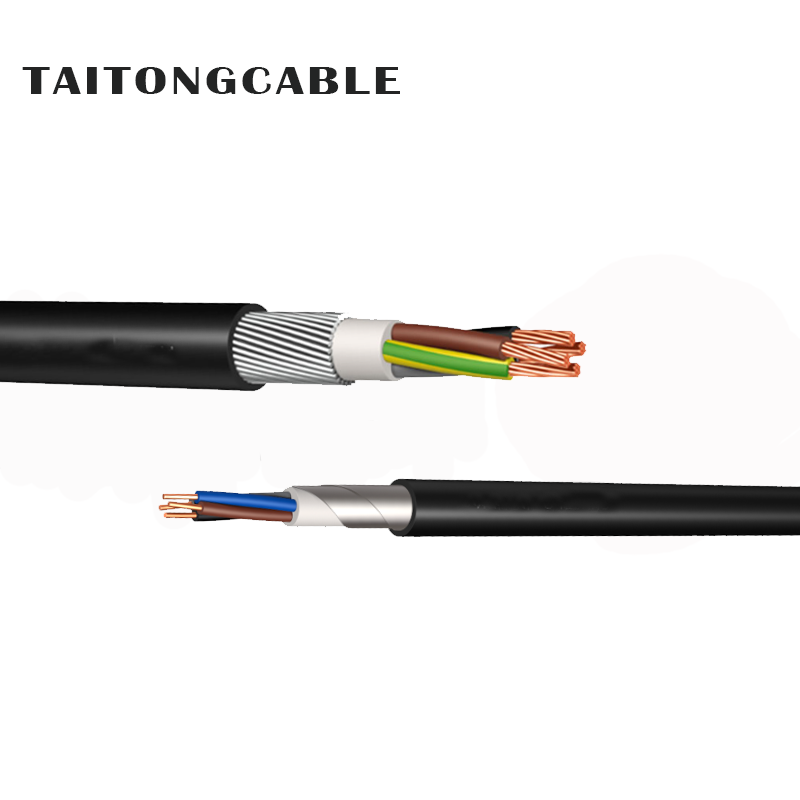 Cables de alimentación forrados de PE aislados XLPE del conductor de cobre blindado de baja tensión personalizados