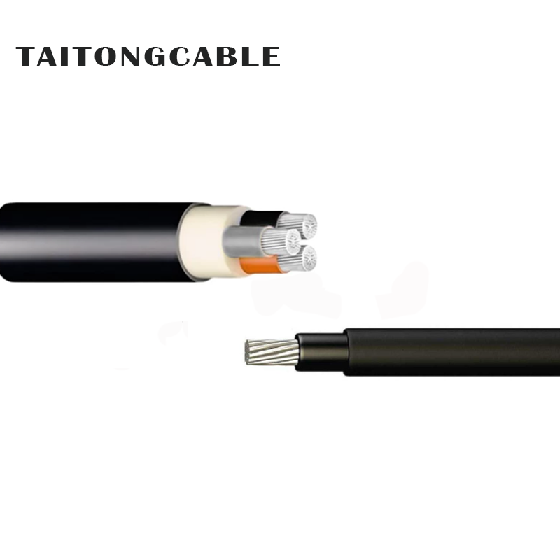 Cables de alimentación forrados de PE aislados XLPE del conductor de aluminio sin blindaje de la baja tensión de encargo