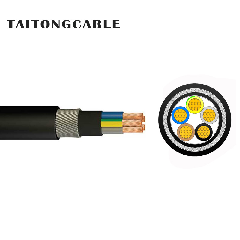 Cables de alimentación revestidos de PVC con aislamiento XLPE y armadura SWA con conductor de cobre de 2 a 5 núcleos de bajo voltaje