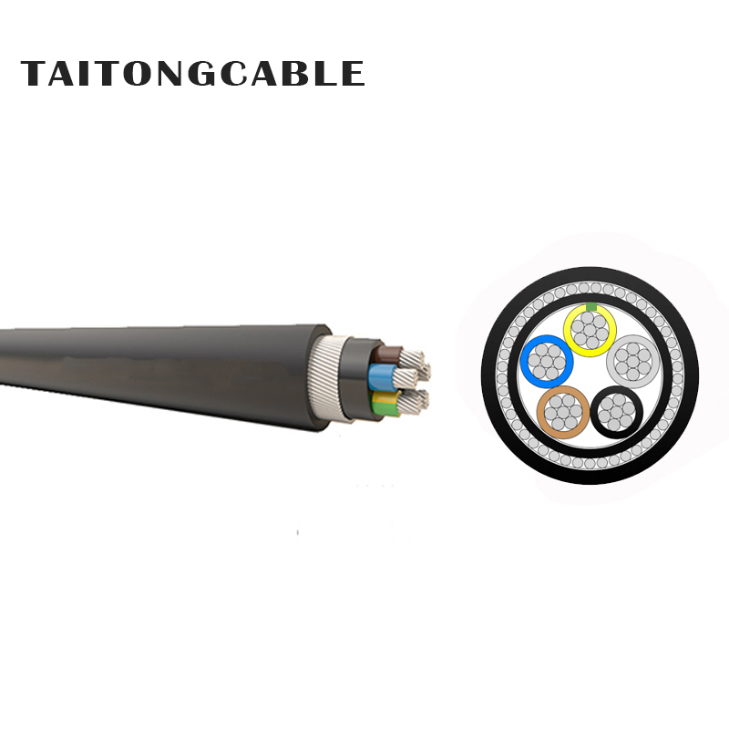 Cables de alimentación forrados de PVC con aislamiento XLPE de aluminio blindado SWA de bajo voltaje de 2-5 núcleos