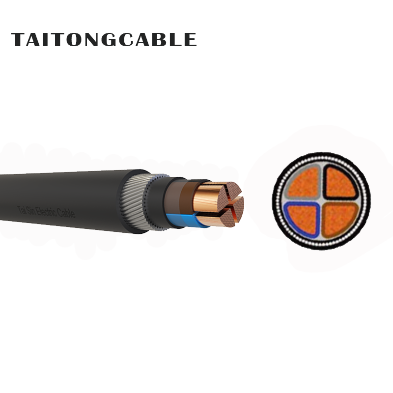 Cables de alimentación forrados PE aislados con PVC del conductor de cobre blindado SWA de bajo voltaje de 2-5 núcleos